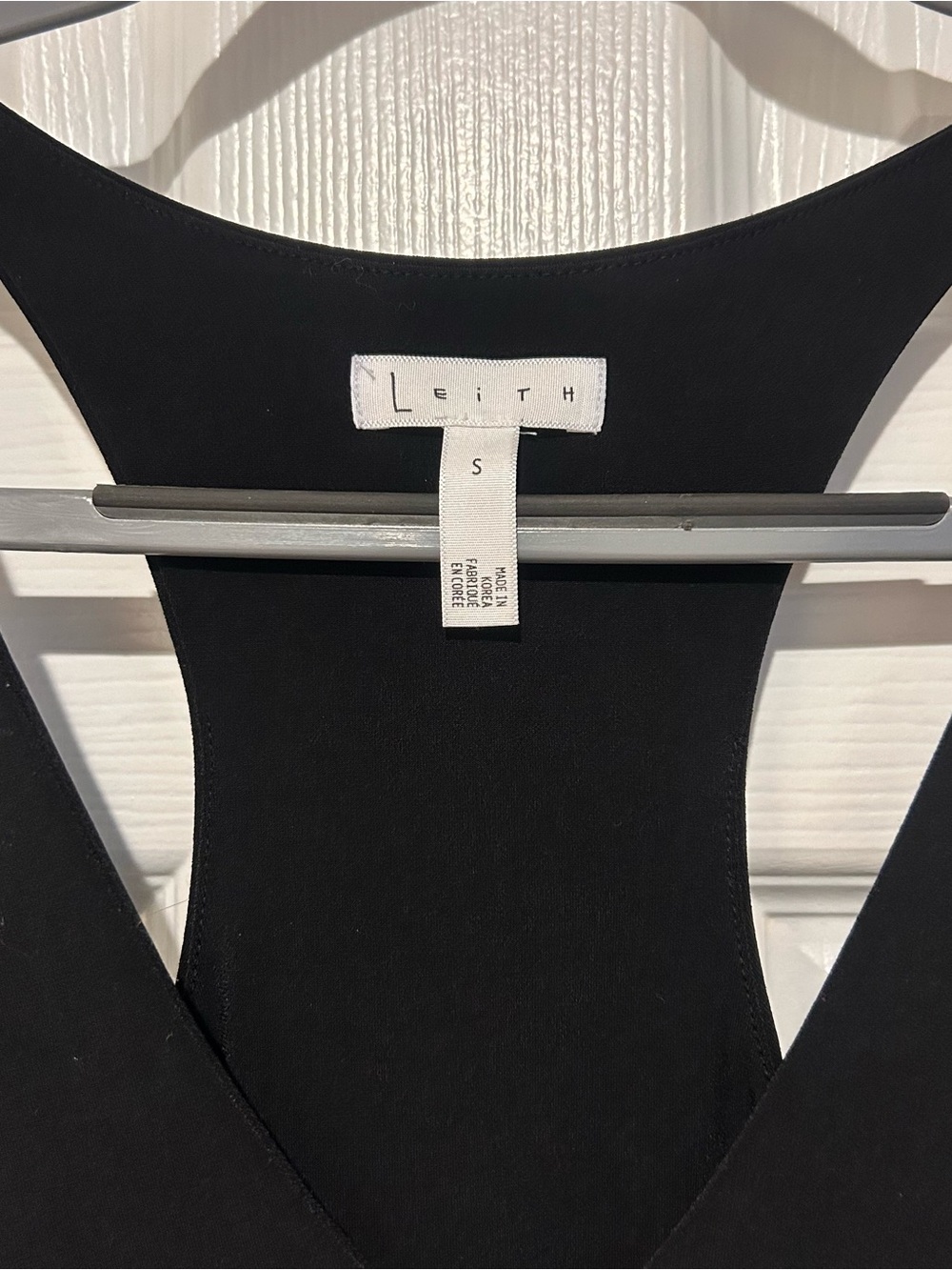 Leith for Nordstrom Black Racerback Tank Dress - Minimalist Cool Girl Style - Picture 4 of 10